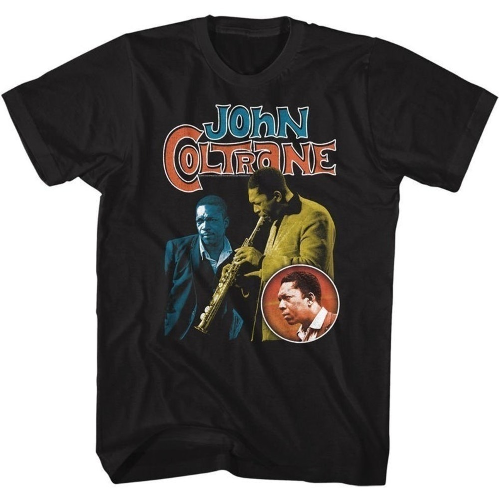 John Coltrane Jazz Legend Three Photo Graphic T-Shirt